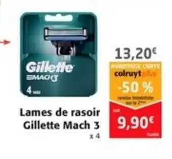 Colruyt Lames de rasoir Gillette Mach 3 offre
