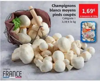 Colruyt Champignons blancs moyens pieds coupés offre