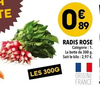 Supeco Radis rose offre