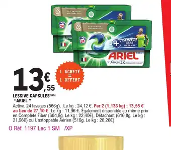 E.Leclerc LESSIVE CAPSULES ARIEL offre