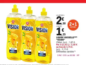 E.Leclerc LIQUIDE VAISSELLE(2)(³) "VISIOR" offre