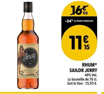 Supeco Rhum sailor Jerry offre