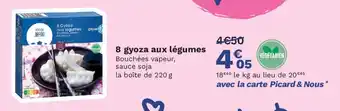Picard 8 gyoza aux légumes offre