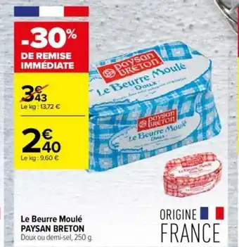 Le Beurre Moulé PAYSAN BRETON