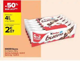 Carrefour Contact KINDER Bueno offre