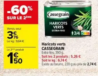 Haricots verts CASSEGRAIN