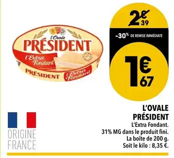 Supeco L'ovale Président offre