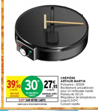 Intermarché Contact CRÉPIÈRE ARTHUR MARTIN offre