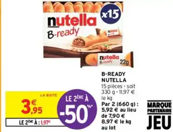 Intermarché Contact B-READY NUTELLA offre