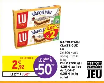 Intermarché Contact NAPOLITAIN CLASSIQUE LU offre