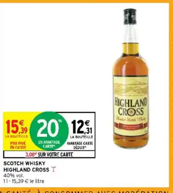 SCOTCH WHISKY HIGHLAND CROSS