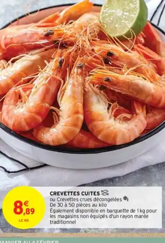 Intermarché Contact CREVETTES CUITES offre