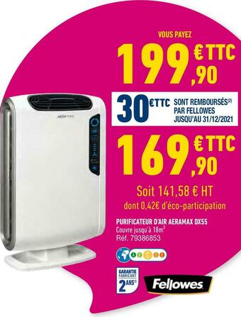 Fellowes purificateur d’air aeramax dx55