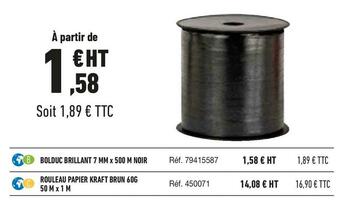 Bureau Vallée Rouleau kraft standard et bolducs offre