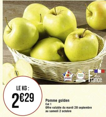 Géant Casino Pomme golden offre