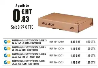 Bureau Vallée Boîtes postales offre
