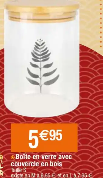 Migros Boîte en verre avec couvercle en bois offre