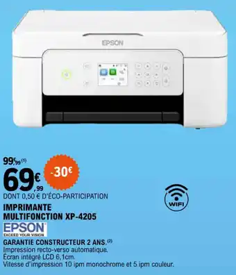 E.Leclerc IMPRIMANTE MULTIFONCTION XP-4205 EPSON offre