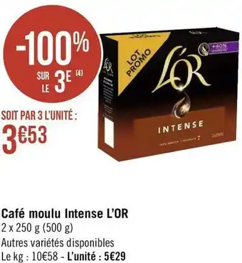 Géant Casino L’or café moulu intense offre