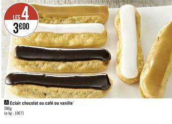 Géant Casino Eclair chocolat ou café ou vanille offre