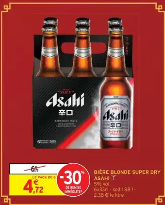 Intermarché BIÈRE BLONDE SUPER DRY ASAHI Y offre
