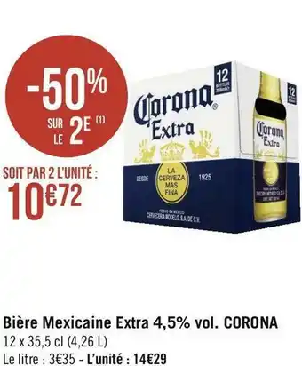 Géant Casino Corona bière mexicaine extra 4,5% vol. offre