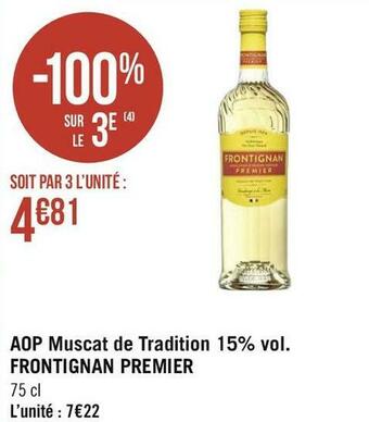 Frontignan premier aop muscat de tradition 15% vol.
