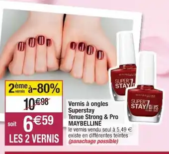 Cora x Carrefour Vernis à ongles Superstay Tenue Strong & Pro offre