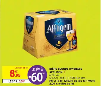 Intermarché BIÈRE BLONDE D'ABBAYE AFFLIGEM I offre