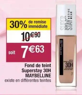 Fond de teint Superstay 30H