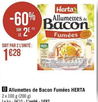 Herta allumettes de bacon fumées