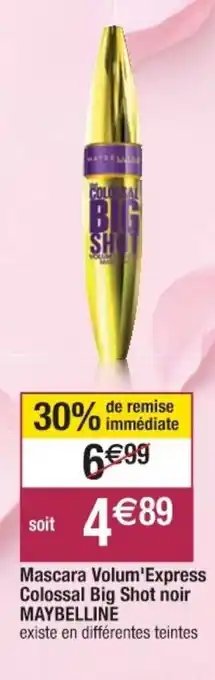 Cora x Carrefour Mascara Volum'Express Colossal Big Shot noir offre