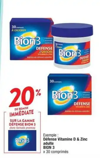 Cora x Carrefour Défense Vitamine D & Zinc adulte BION 3 offre