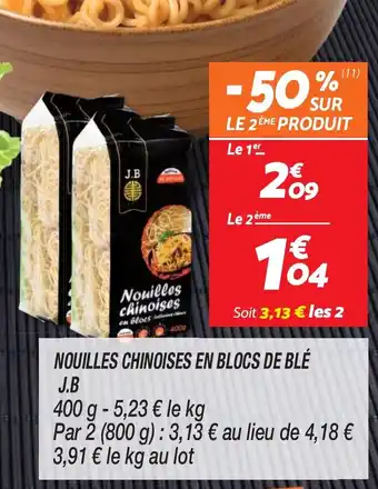 Netto NOUILLES CHINOISES EN BLOCS DE BLÉ offre