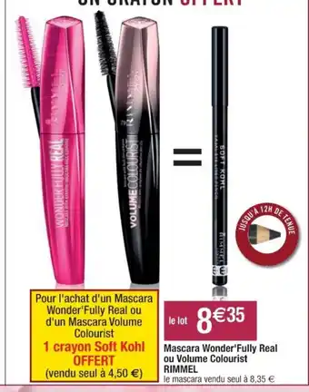 Mascara Wonder'Fully Real ou Volume Colourist