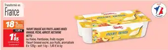 Netto YAOURT BRASSÉ AUX FRUITS JAUNES MIXÉS MANGUE, PÊCHE, ABRICOT, NECTARINE NETTO offre