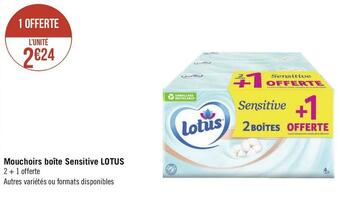 Géant Casino Lotus mouchoirs boîte sensitive offre