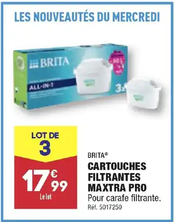 ALDI CARTOUCHES FILTRANTES MAXTRA PRO offre