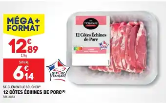 ALDI 12 CÔTES ÉCHINES DE PORC (A) offre
