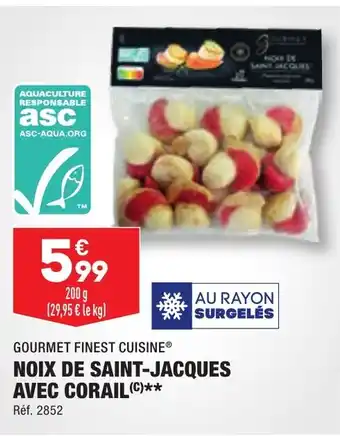 ALDI NOIX DE SAINT-JACQUES AVEC CORAIL (C)** offre