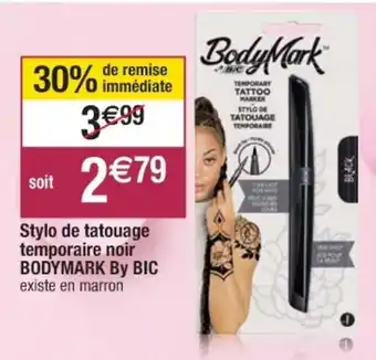 Cora x Carrefour Stylo de tatouage temporaire noir offre