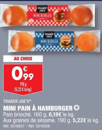 ALDI MINI PAIN À HAMBURGER offre