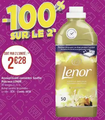 Géant Casino Lenor assouplissant concentré souffle précieux * offre