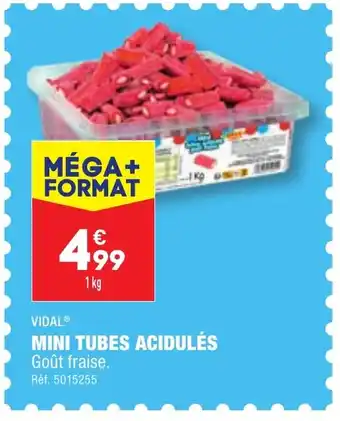 ALDI MINI TUBES ACIDULÉS Goût fraise. offre