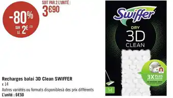 Géant Casino Swiffer recharges balai 3d clean offre