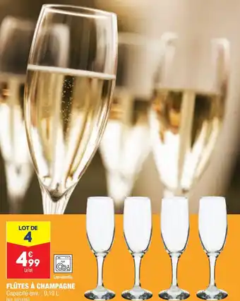 ALDI FLÛTES À CHAMPAGNE offre