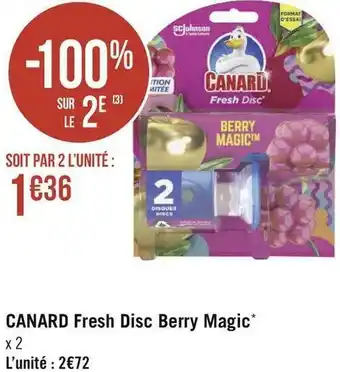 Géant Casino Canard fresh disc berry magic* offre