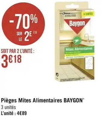 Géant Casino Baygon pièges mites alimentaires* offre