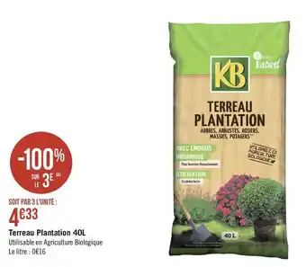 Géant Casino Terreau plantation 40l offre