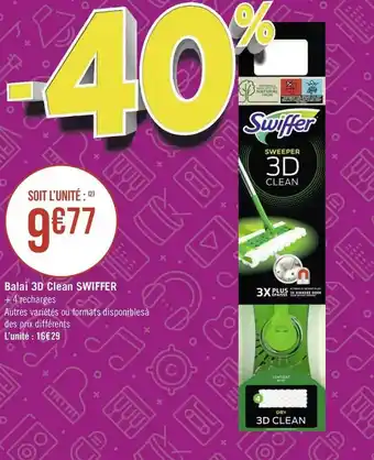 Géant Casino Swiffer balai 3d clean offre